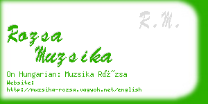 rozsa muzsika business card